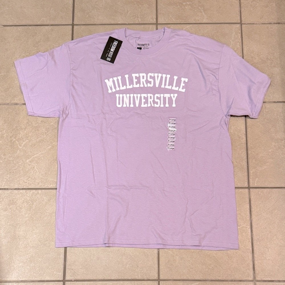 NWT UNISEX XL Millersville University Purple T-Shirt
